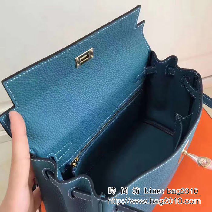 愛馬仕Hermes 荔枝紋頭層牛皮凱莉包 可手提肩背 0AM1657